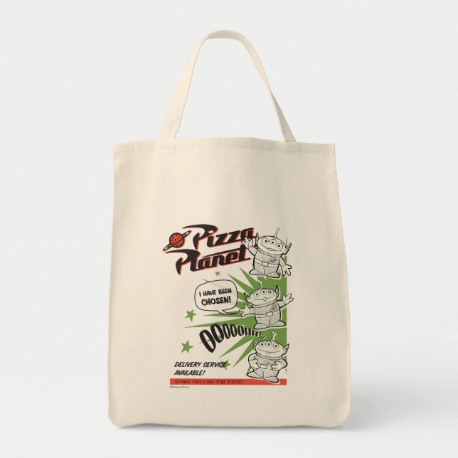 Pizza Planet Delivery Service Retro Graphic Tote Bag (Front)