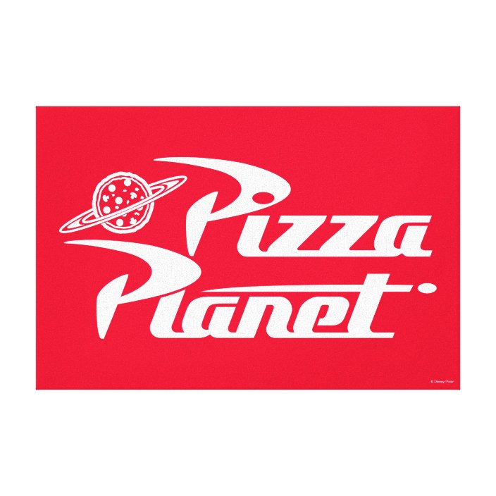 Pizza Planet Logo Canvas Print Zazzle Com