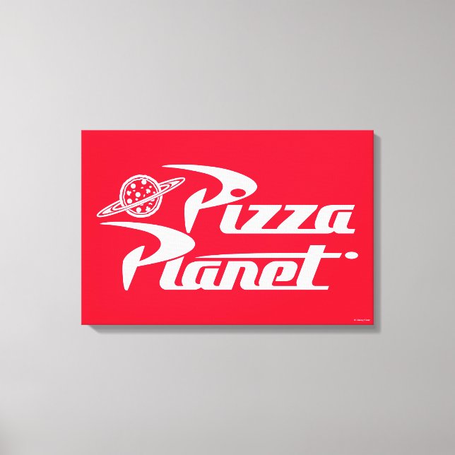 Pizza Planet Logo Canvas Print (Front)