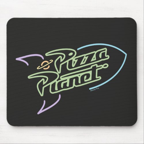 Pizza Planet Neon Sign Graphic Mouse Pad