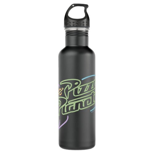 Pizza Planet Neon Sign Graphic Stainless Steel Water Bottle