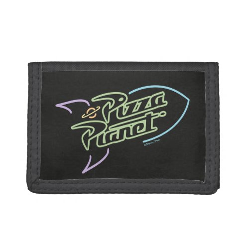 Pizza Planet Neon Sign Graphic Trifold Wallet