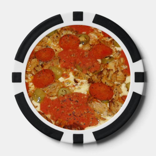 pizza poker chips