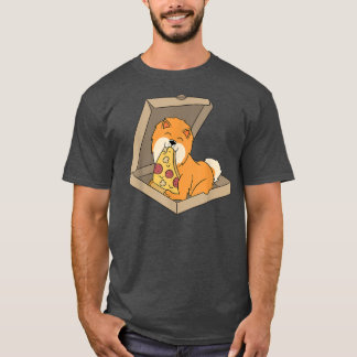 Pizza Pomeranian Dog 4348 T-Shirt
