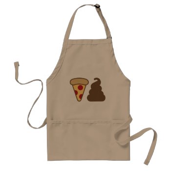 Pizza Poop Adult Apron by thegutter at Zazzle