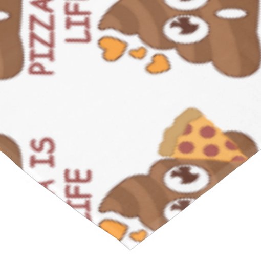 Pizza Poop Emoji Tablecloth Zazzle