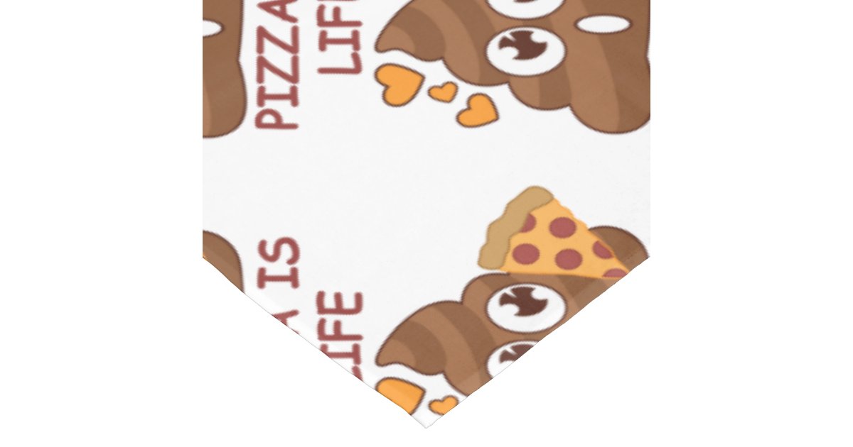 Pizza Poop Emoji Tablecloth Zazzle