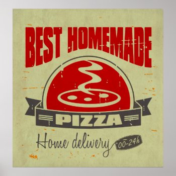 Pizza Poster by CaptainScratch at Zazzle