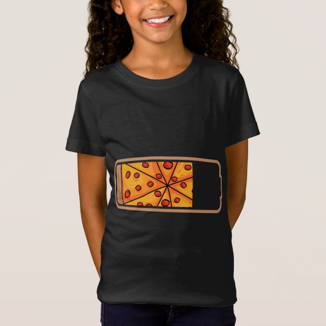 Pizza Power Slice Battery Pizzeria Pizzaiolo Itali T-Shirt (Front)