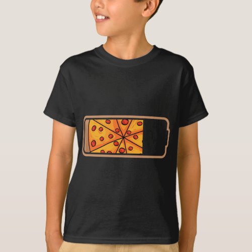 Pizza Power Slice Battery Pizzeria Pizzaiolo Itali T_Shirt