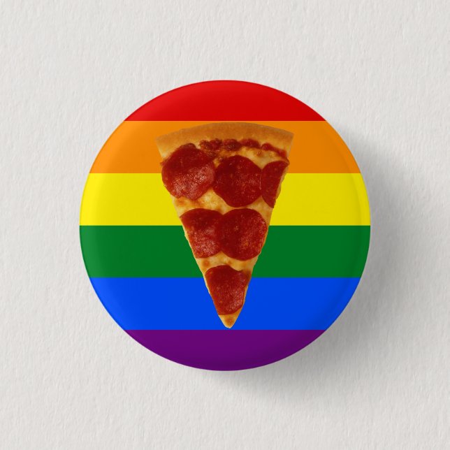 Pizza Pride Pinback Button (Front)
