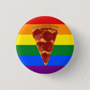 Pizza Pride Pinback Button by Rockethousebirdship at Zazzle