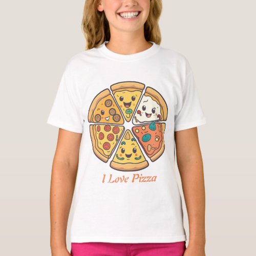 Pizza Princess Delightful Tee for Young Pizza Lo