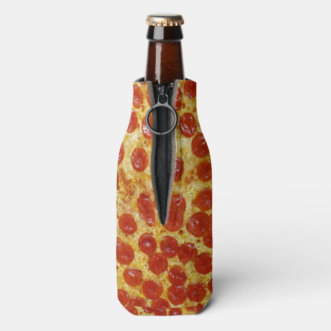 Pizza Print Insulated Bottle or Can Cooler (Bottle Back)