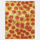 Pizza Print on Fleece Blanket