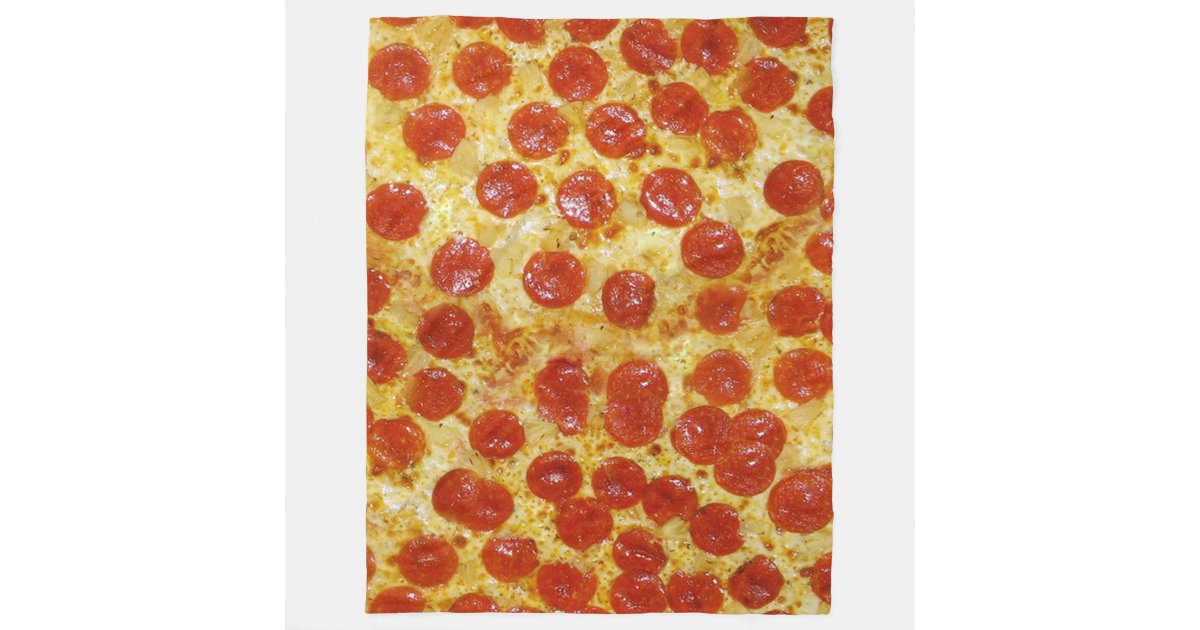 Pizza Print on Fleece Blanket Zazzle