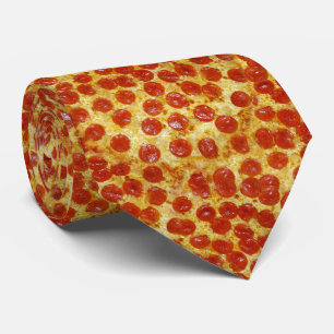 Pizza Print on Neck Tie