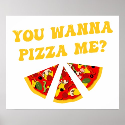 Pizza Pun Funny Food Poster