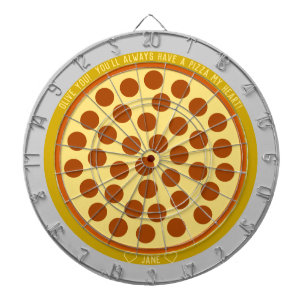 Pizza Puns Personalized Cheese Pizza w/ Pepperoni Dart Board