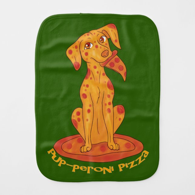 Pizza Puppy Burp Cloth (Front)
