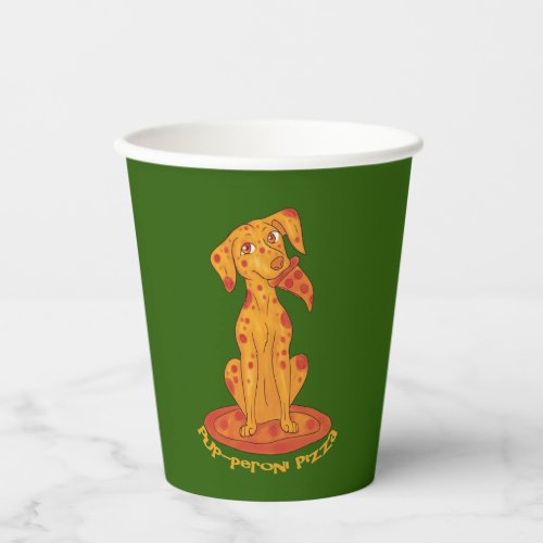 Pizza Puppy Paper Cups