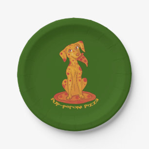 Pizza Puppy Paper Plates
