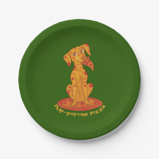 Pizza Puppy Paper Plates