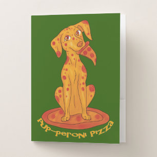 Pizza Puppy Pocket Folder
