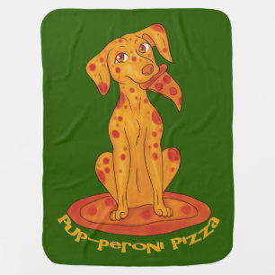 Pizza Puppy Stroller Blanket