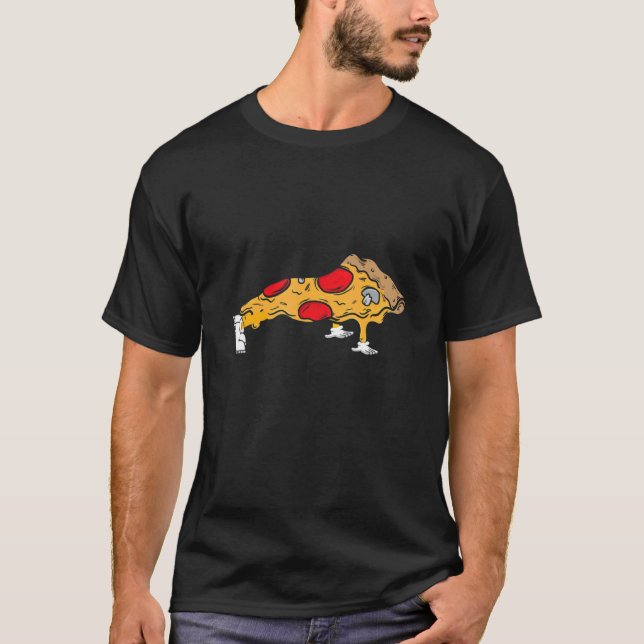 Pizza Push Ups Bodybuilding Workout Gym Lift Muslc T-Shirt (Front)