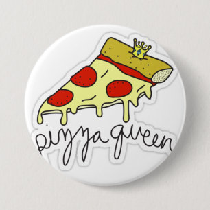 Pizza Queen Button