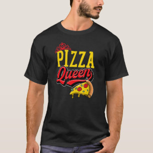 Pizza Queen Cheese Pizza Crown T-Shirt