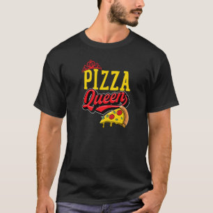 Pizza Queen Cheese Pizza Crown T-Shirt