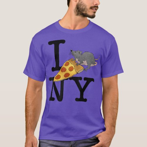 Pizza Rat I love New York Pizza  Ironic  T_Shirt