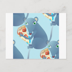 pizza rat postcard