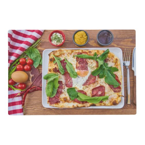 Pizza Ready to Eat Laminated Placemat