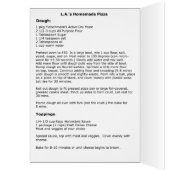 Pizza Recipe Card (Inside (Left))
