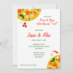 Pizza Rehearsal Dinner Invitation