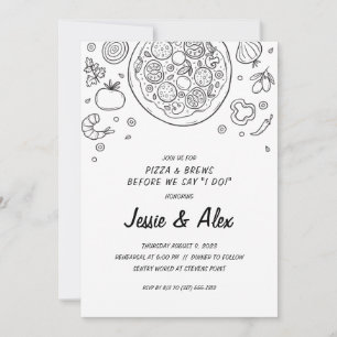 Pizza Rehearsal Dinner Invitation
