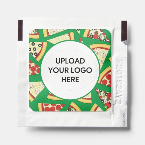 Pizza Restaurant Business Logo Name Message Hand Sanitizer Packet