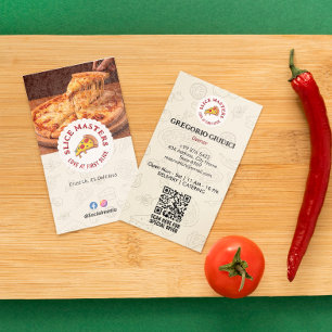 Pizza Restaurant Business Minimalist Classic Card