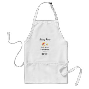 Pizza restaurant cafe pizzeria scan QR code order Adult Apron