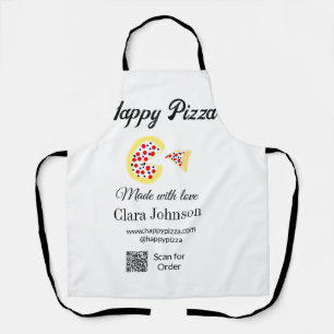 Pizza restaurant cafe pizzeria scan QR code order Apron