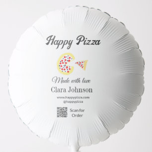 Pizza restaurant cafe pizzeria scan QR code order Balloon