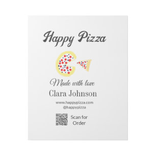 Pizza restaurant cafe pizzeria scan QR code order Gallery Wrap