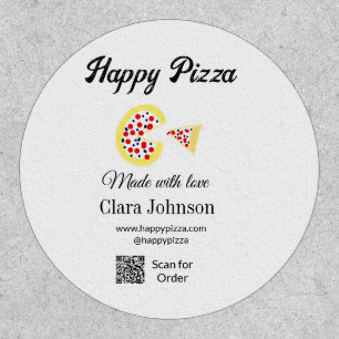 Pizza restaurant cafe pizzeria scan QR code order Patch
