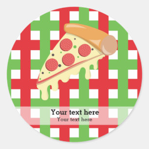 Pizza restaurant classic round sticker