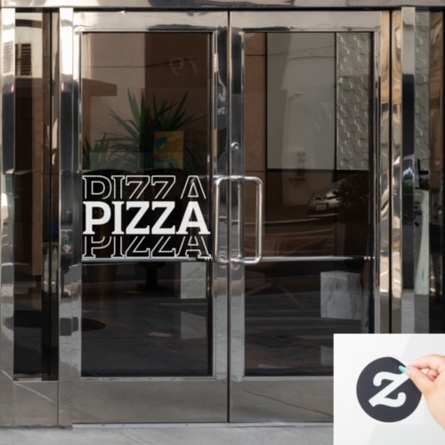 Pizza Restaurant Custom Business Window Cling