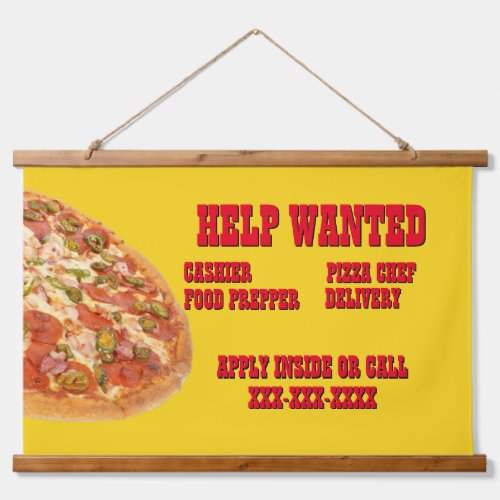 Pizza Restaurant Customize Help Wanted Jobs  Hanging Tapestry