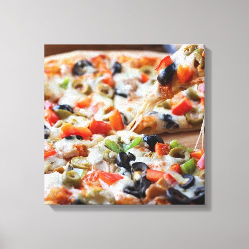 Pizza Restaurant Italian Food Supplies Artwork Art Canvas Print